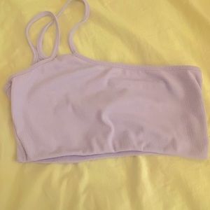 Lilac purple, short crop top. Princess Polly